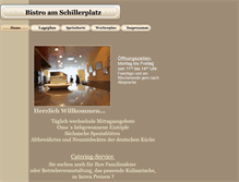 Tablet Screenshot of bistro-schillerplatz.de